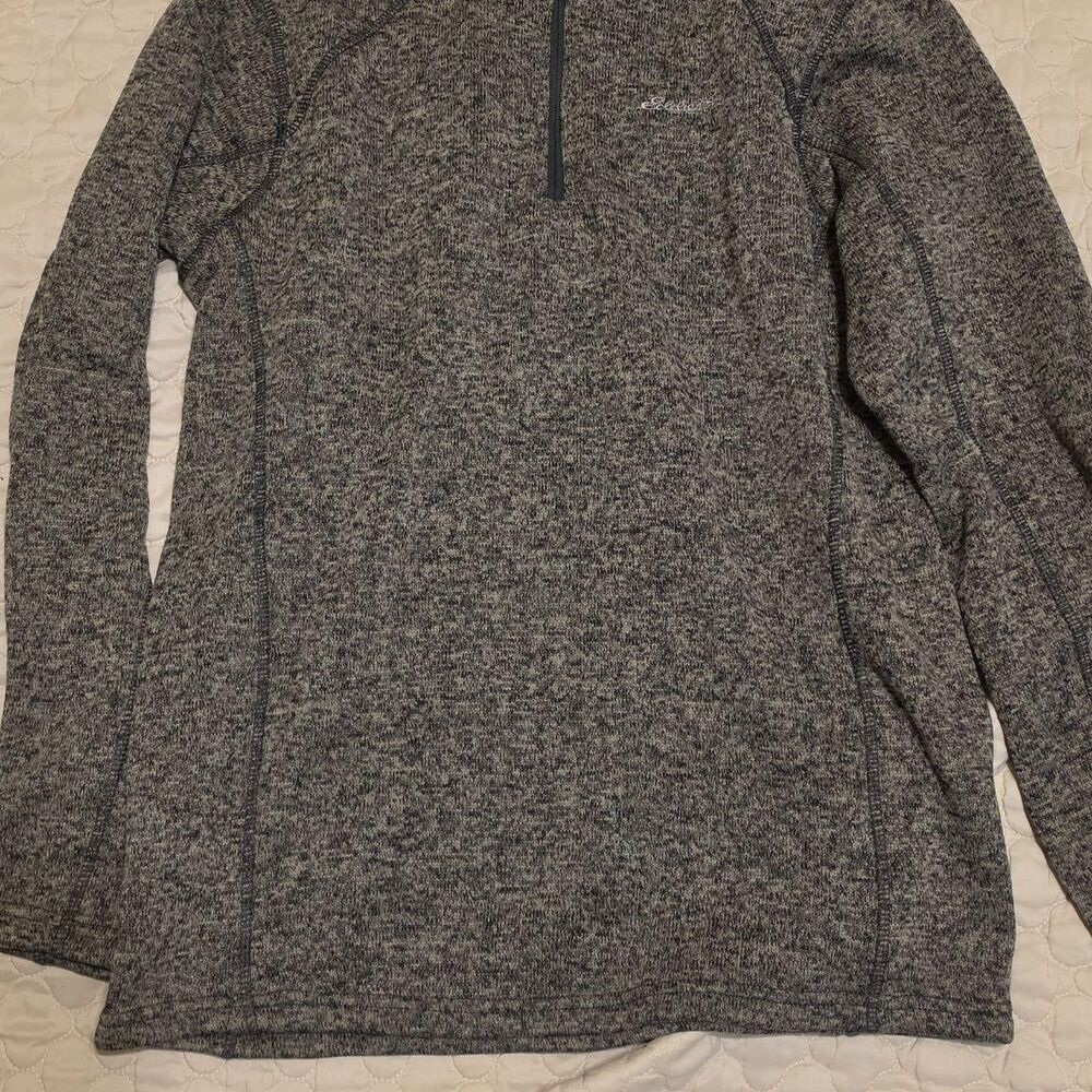 Eddie-bauer Men's Grey and Green Jumper